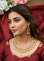 Load image into Gallery viewer, रोज़गोल्ड नेकलेस सेट