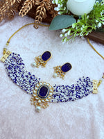 Load image into Gallery viewer, Navy Blue Layered Choker