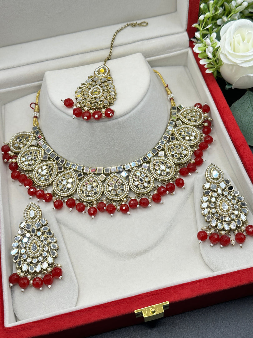 Ahana Mirror Necklace Set