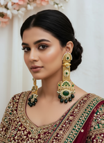 Load image into Gallery viewer, High Quality brass Antique Gold plated Kashmiri Earring
