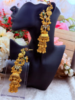 Load image into Gallery viewer, Designer Peacock High Quality Kashmiri Brass Gold Plated jhumki earrings
