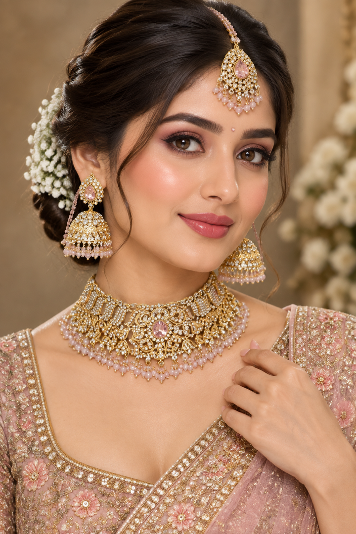 Zamila baby pink Pakistani Set