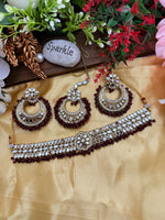 Load image into Gallery viewer, मिशा मिरर चोकर सेट