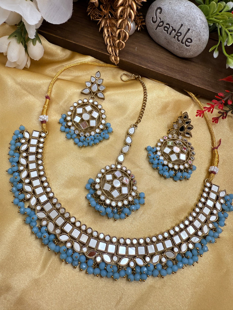 Kanchan Mirrror Necklace Set
