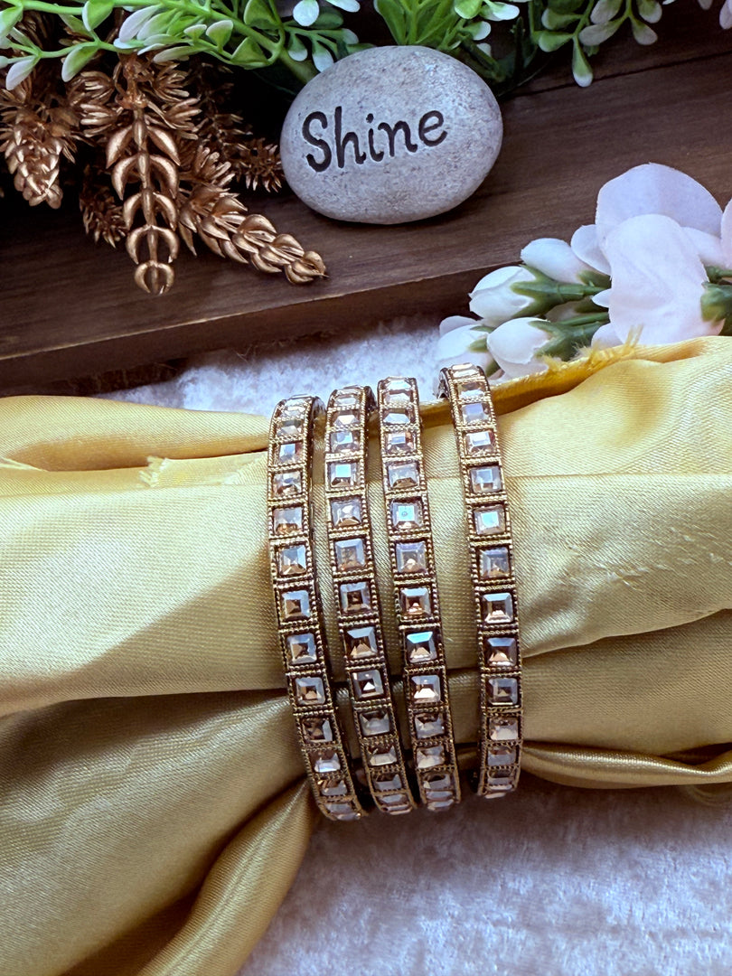 Sana Golden Stone Bangles