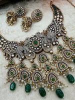 Load image into Gallery viewer, Elephant AD Emerald Green Bridal set