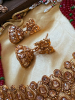 Load image into Gallery viewer, Manisha antique gold plated Choker Set