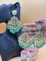 Load image into Gallery viewer, Big Size Tikka Indian Earring Set
