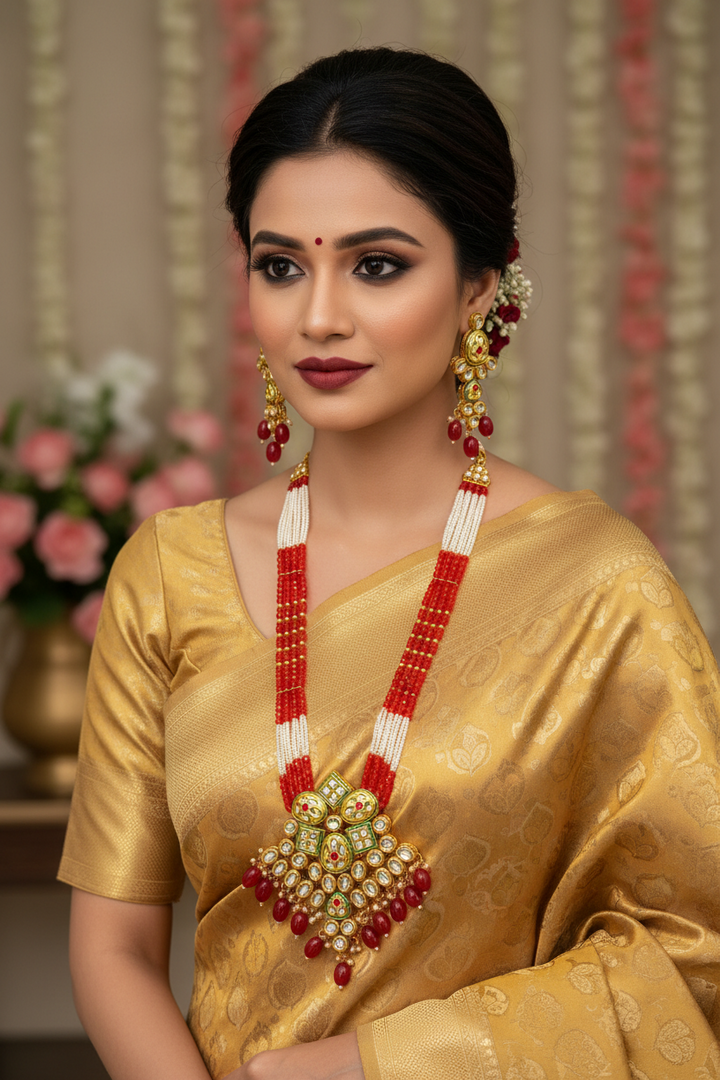 Meenakari Kundan Rajwadi Mala