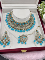 Load image into Gallery viewer, Firozi blue 
 Pakistani set
