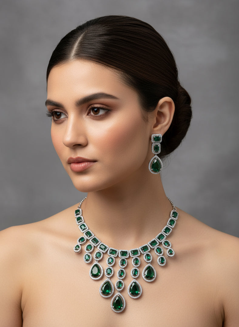 Emerald Green Necklace Set