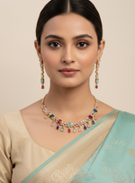 Load image into Gallery viewer, Fiza AD multicolor set in gold