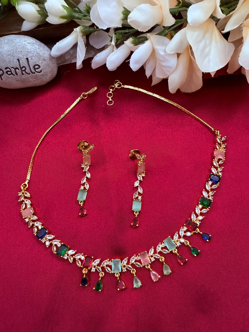 Fiza AD multicolor set in gold