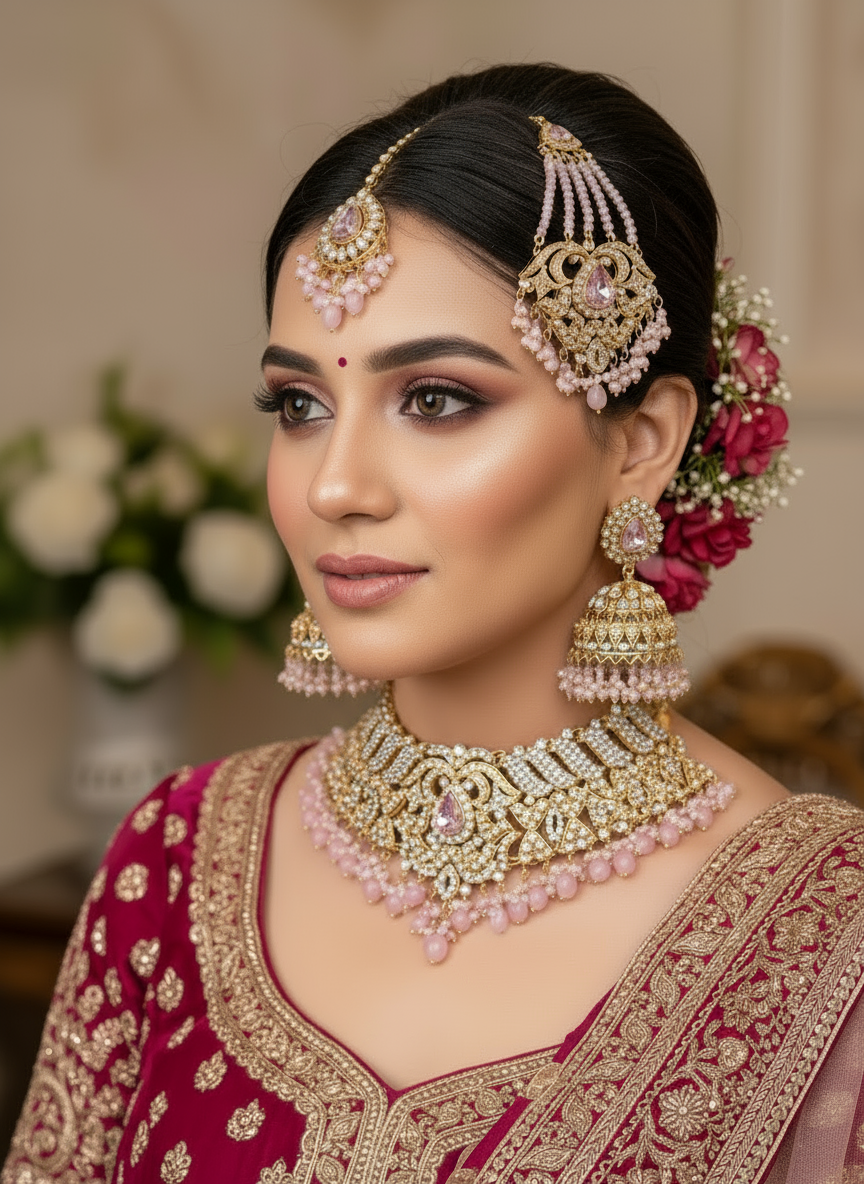 Zamila baby pink Pakistani Set – Affinity Giya