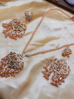 Load image into Gallery viewer, Pakistani Champagne &amp; golden necklace