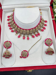 Prisha’s Elegant Polki Drop Pearl Choker Set