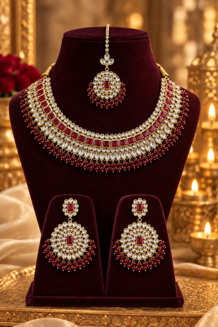 Deepali Kundan Choker Set.