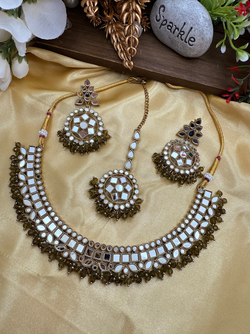 Kanchan Mirrror Necklace Set