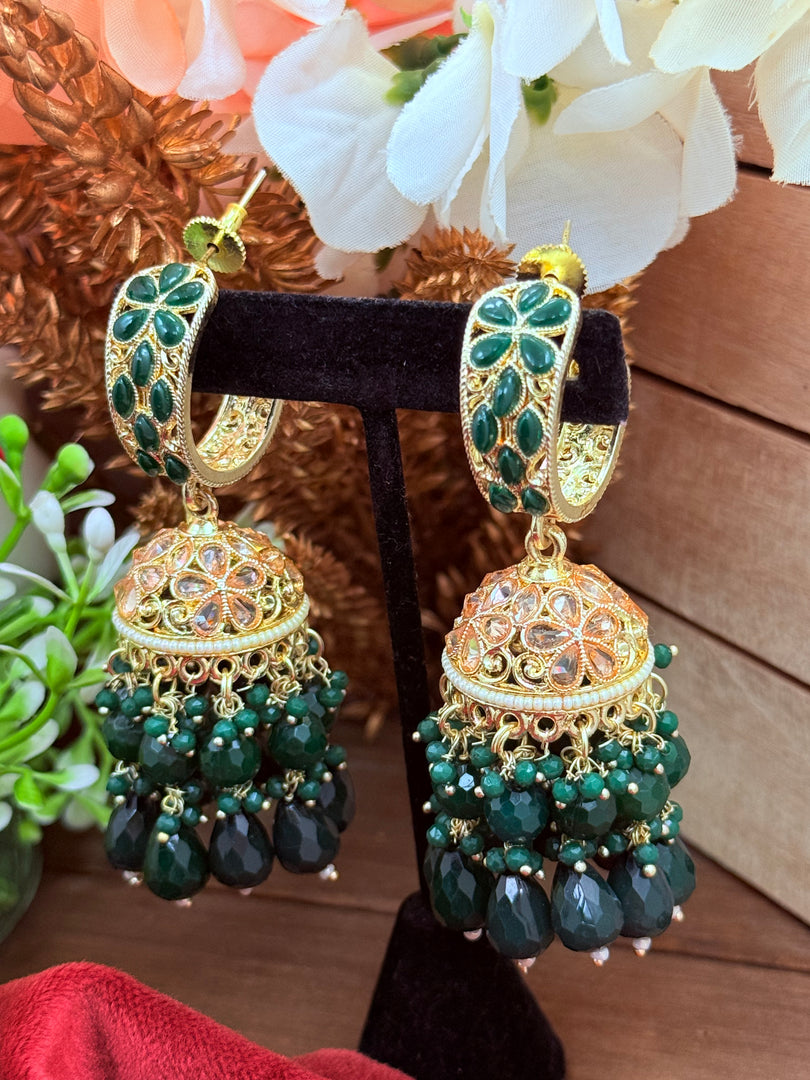 Jaslin Polki Jhumka Earrings