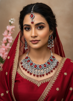Load image into Gallery viewer, चेल्सी विक्टोरियन ब्लैक मेटल नेकलेस सेट