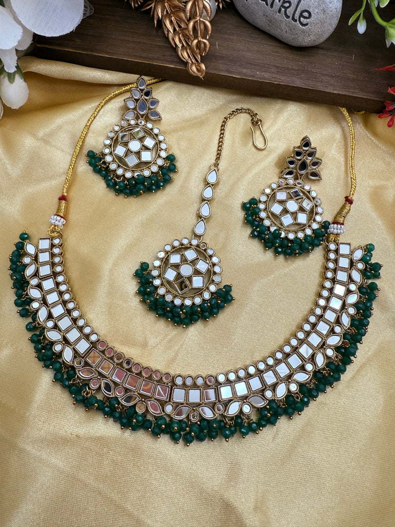 Kanchan Mirrror Necklace Set