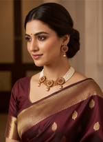 Load image into Gallery viewer, rajwadi Polki choker with earrings
