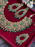 Load image into Gallery viewer, Heeran Green Indian Bridal Necklace Set
