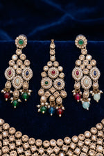 Load image into Gallery viewer, Multicolor Antique Gold crystal beads Necklace set