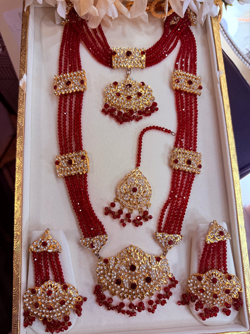 Chandani Red pakistani Bridal Set