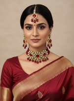 Load image into Gallery viewer, Aditi Meenakari Crystal Kundan Choker set
