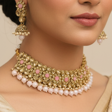 Lalita Stone Indian choker set
