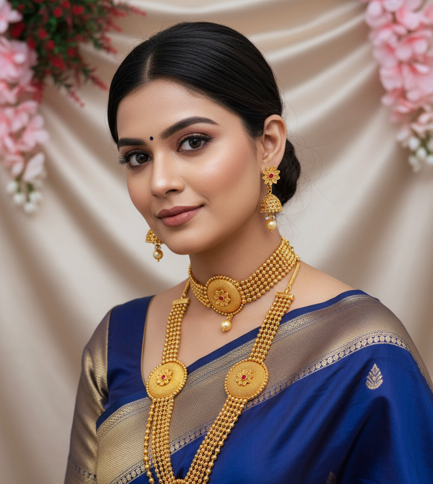 Sarswati Mala choker Combo Set