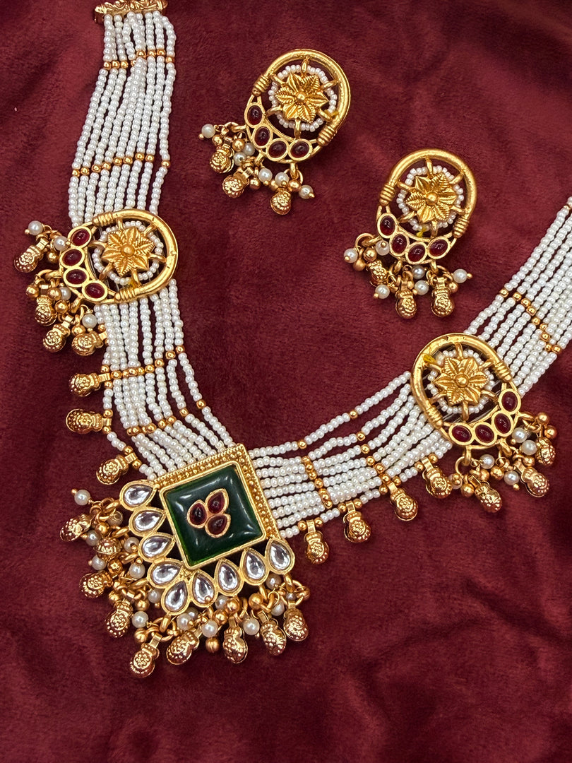 Rajwadi Premium Necklace with earrings