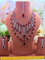 Load image into Gallery viewer, Shuvangi Ruby Silver AD Set
