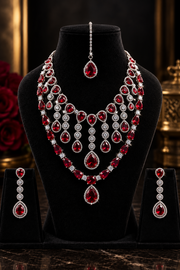 Shuvangi Ruby Silver AD Set