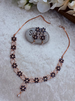 Load image into Gallery viewer, नेवी ब्लू अमेरिकी हीरे का हार
