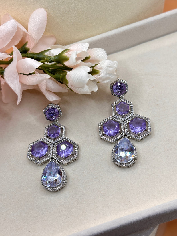 Purple krisha American Diamond Set