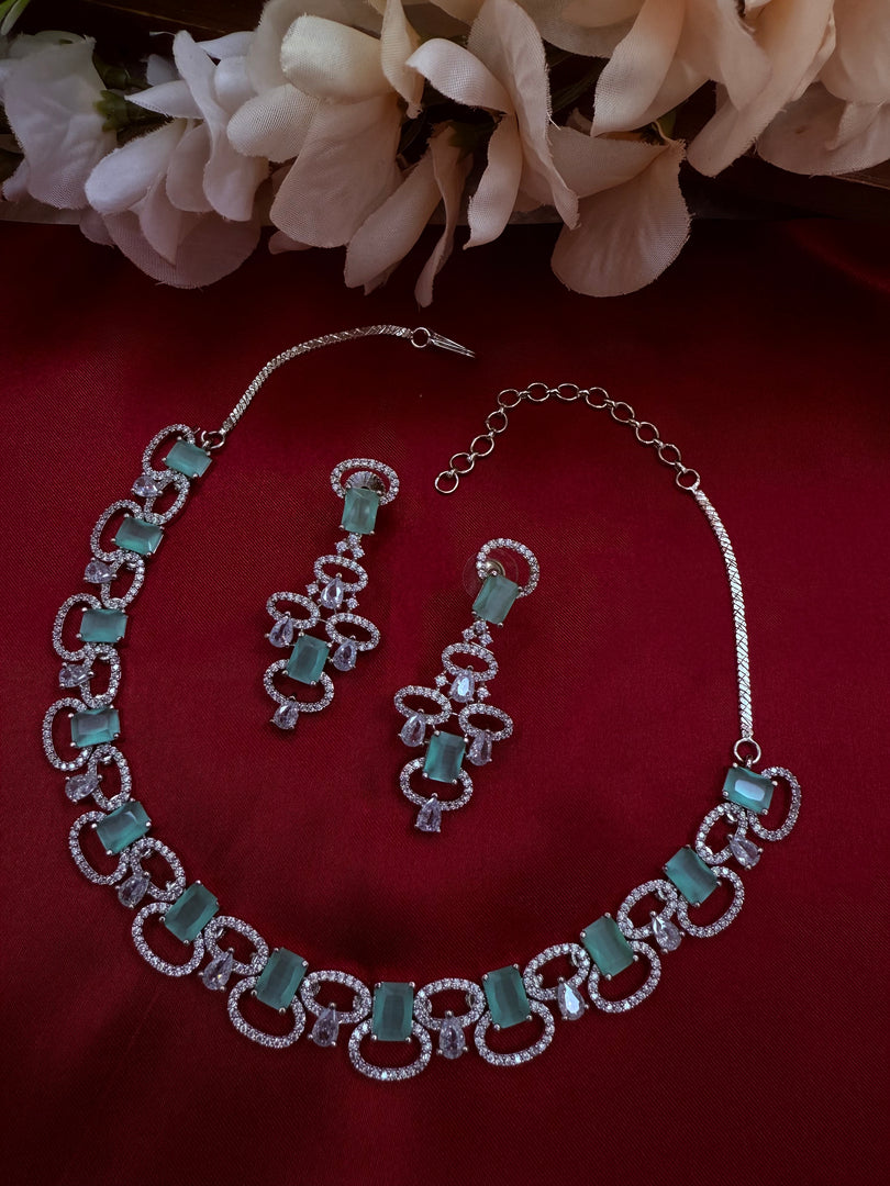 baby pink In Ad silver set