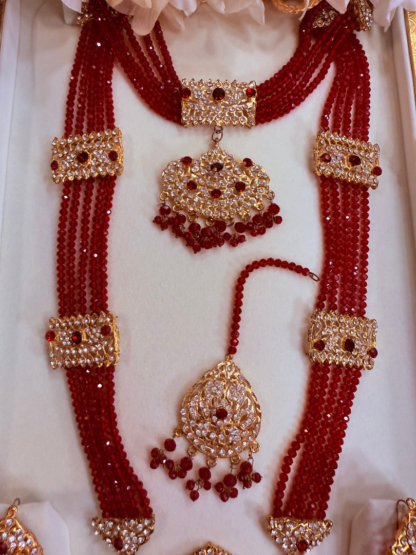 Chandani Red pakistani Bridal Set