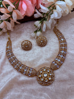 Load image into Gallery viewer, Moissanite polki Necklace set
