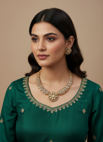 Load image into Gallery viewer, Moissanite polki Necklace set
