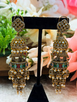 Load image into Gallery viewer, Elephant Victorian jhumki earrings
