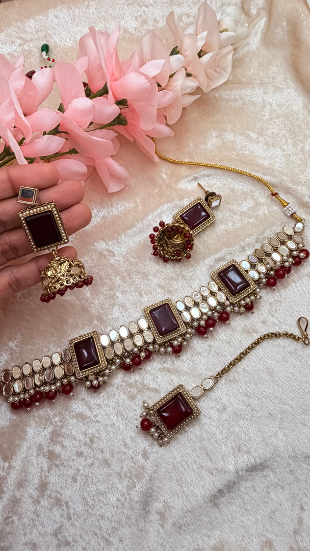 Jana Mirror choker set