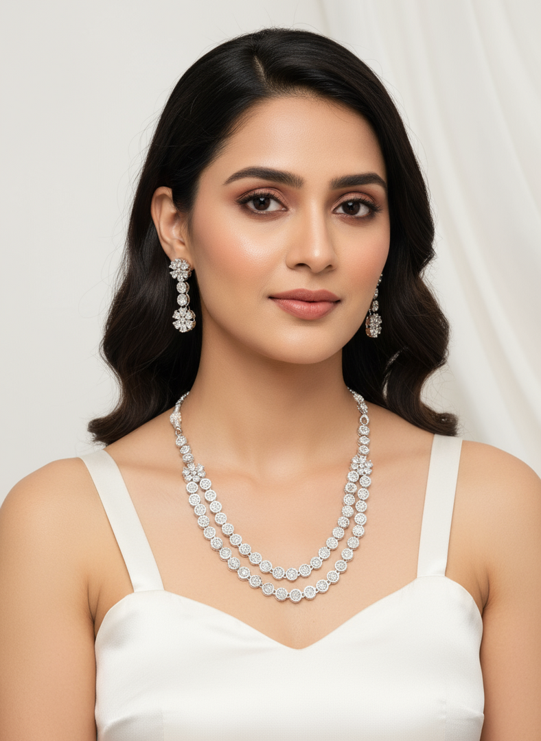 Double Line AD Silver set