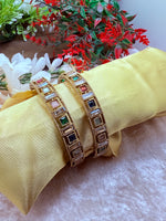 Load image into Gallery viewer, Multicolor polki Bangles