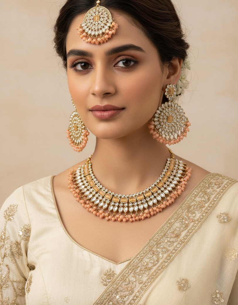 Deepali Kundan Choker Set.