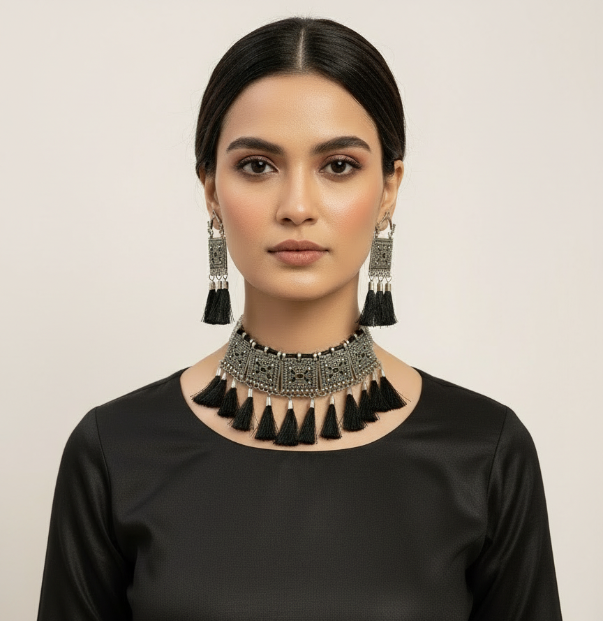 सोनम ऑक्सीडाइज़्ड चोकर सेट 