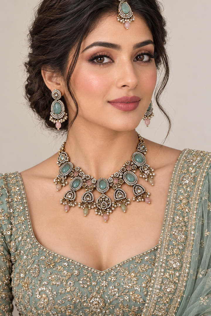 Ruhi Multicolor Victorian set