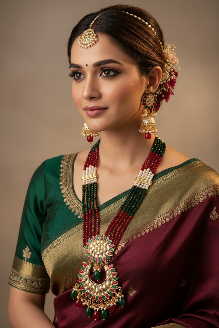 Kundan Mala with jhumka
