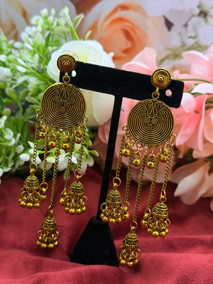 Oxidized Dangly Earrings